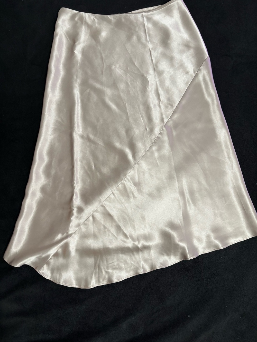 Emanuel Ungaro Ivory Satin Slip Skirt